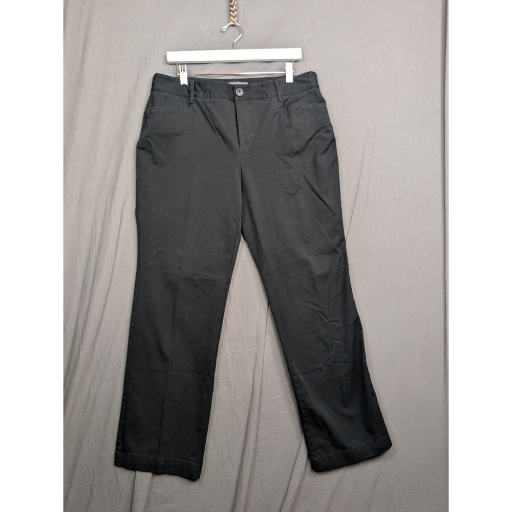 Eddie Bauer Pants Women's S14 Curvy‎ Fit Straight Black Pants